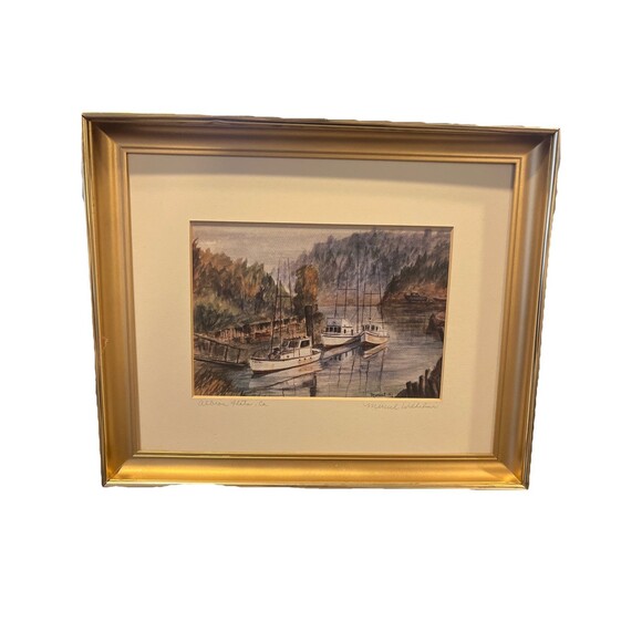 Muriel Louise Wilhelmi Artist “Albion Flats CA” Watercolor Lithograph Signed - Picture 1 of 12